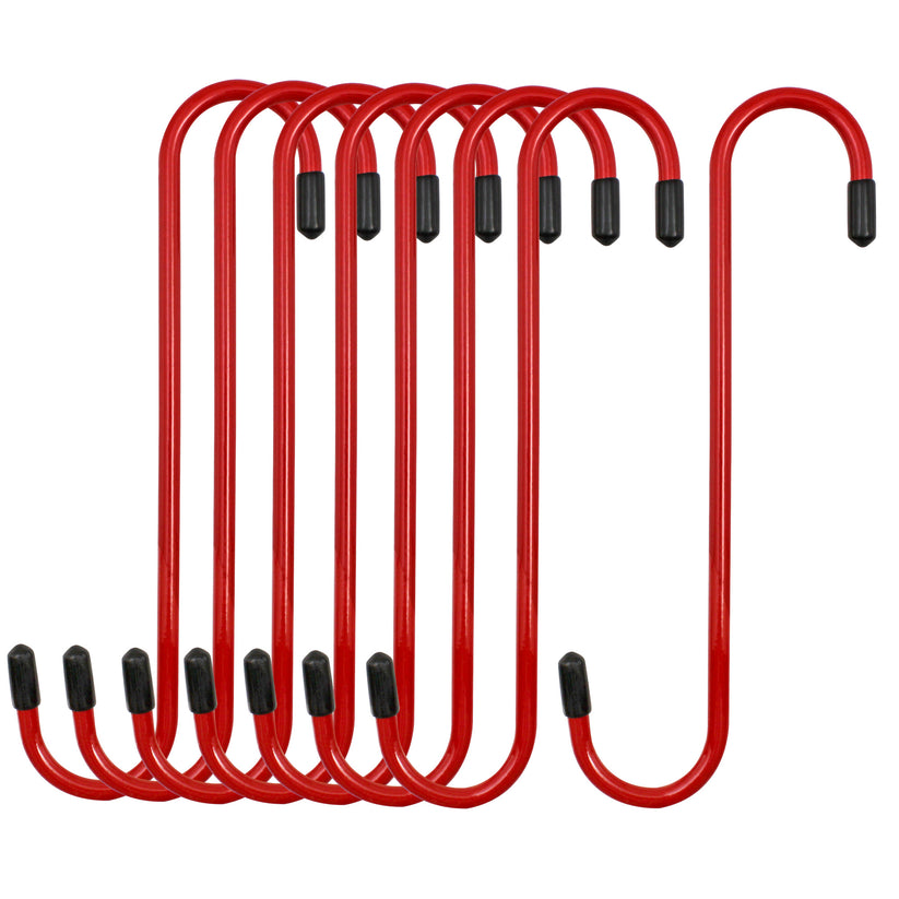 Red Powder-Coated Brake Caliper Hanger Hooks - Pack of 8