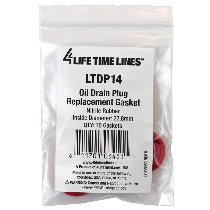 4LIFETIMELINES 22.80mm Red High-Temp Replacement Gasket , Nitrile Rubber, Bag of 10 - 4LifetimeLines