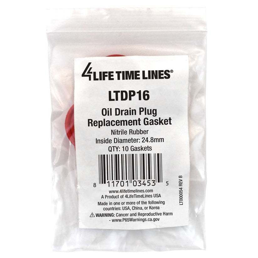 4LIFETIMELINES 24.80mm Red High-Temp Replacement Gasket , Nitrile Rubber, Bag of 10 - 4LifetimeLines