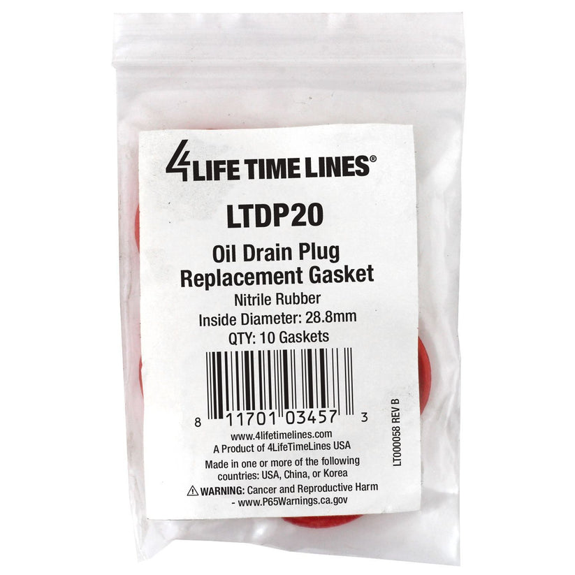 4LIFETIMELINES 28.80mm Red High-Temp Replacement Gasket , Nitrile Rubber, Bag of 10 - 4LifetimeLines
