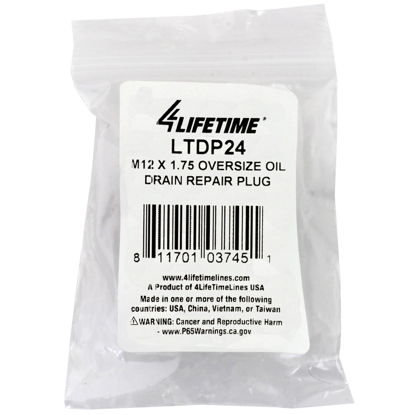 M12 x 1.75 Oversize Oil Drain Repair Plug