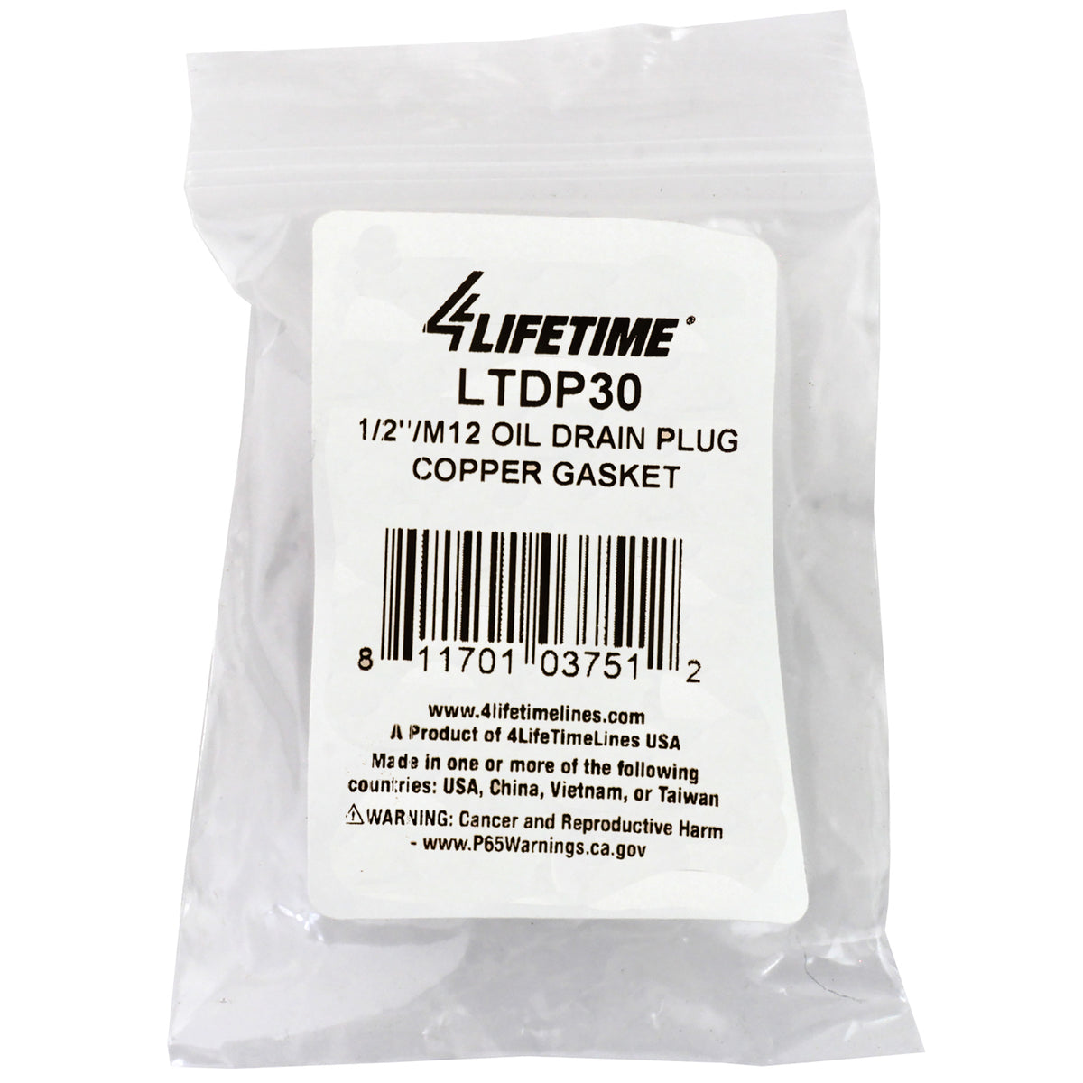 Oil Drain Plug Oil Drain Plug Gasket - 4LifetimeLines LTDP30