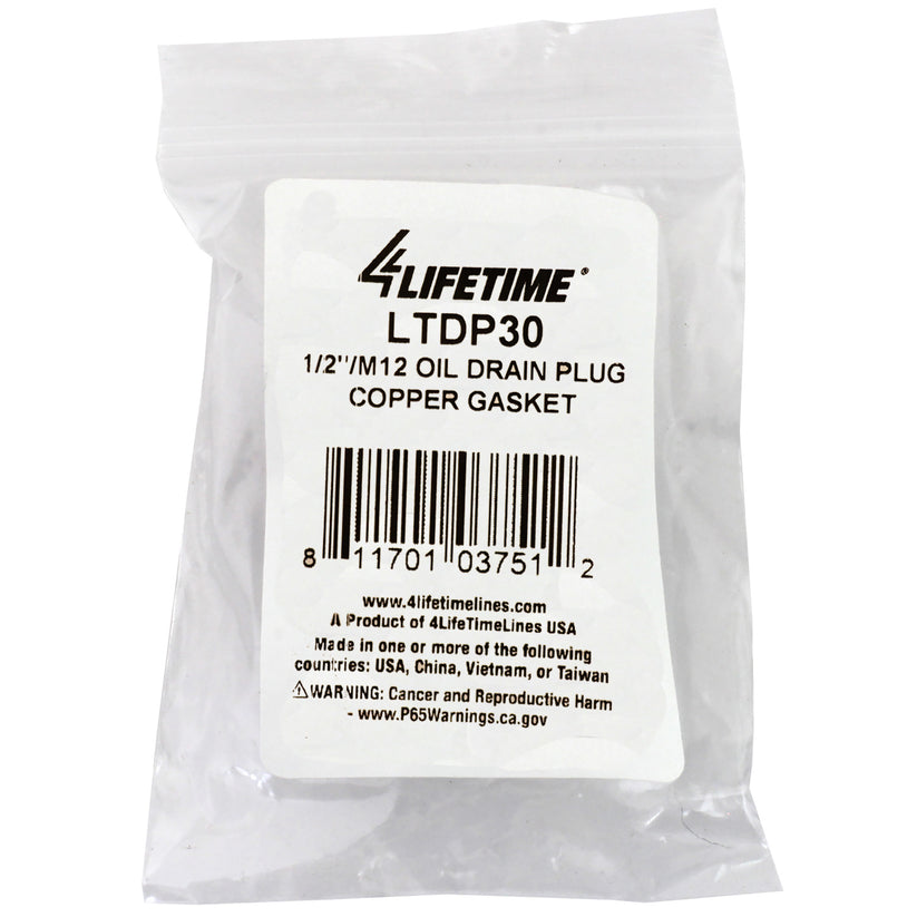 Oil Drain Plug Oil Drain Plug Gasket - 4LifetimeLines LTDP30