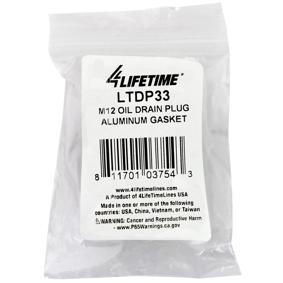 Aluminum Oil Drain Plug Oil Drain Plug Gasket - 4LifetimeLines LTDP33
