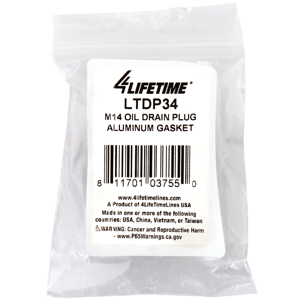 Aluminum Oil Drain Plug Oil Drain Plug Gasket - 4LifetimeLines LTDP34