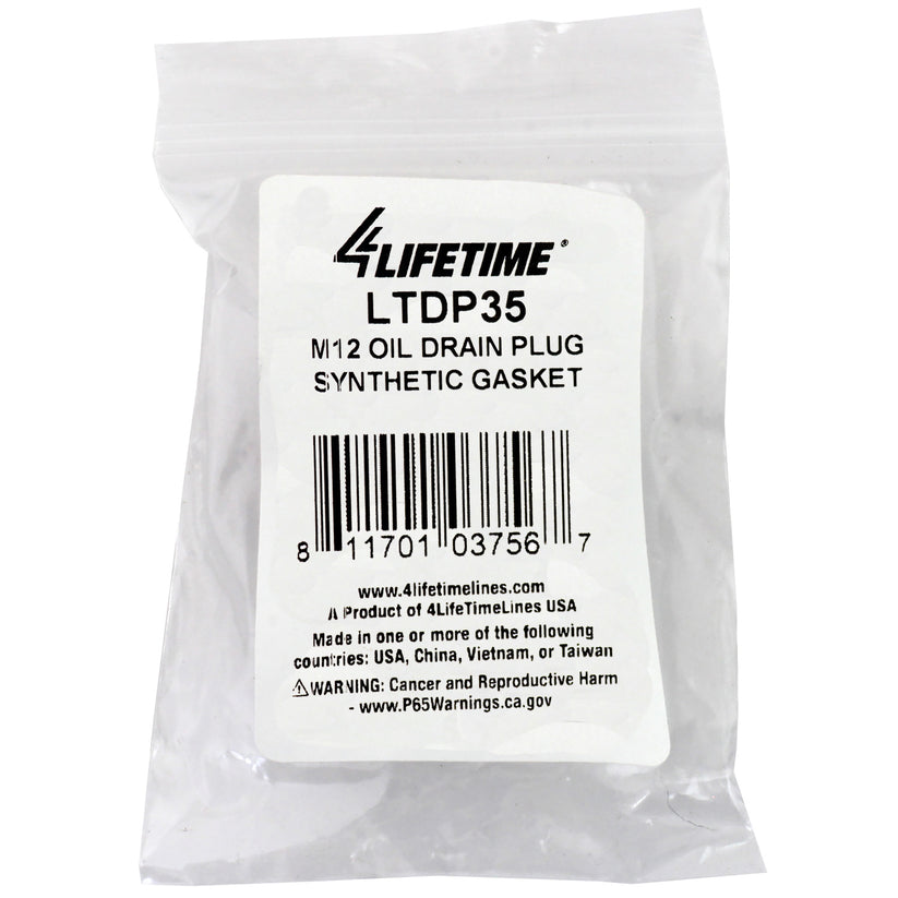 M12 Oil Drain Plug Synthetic Gasket