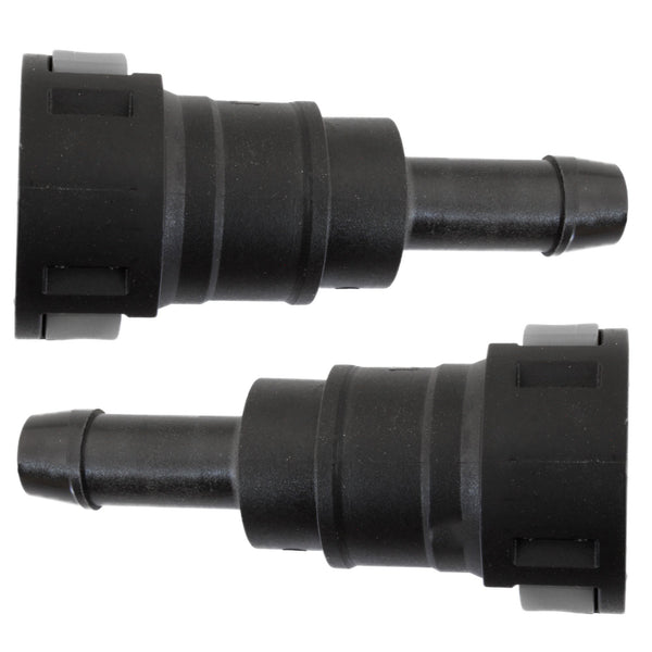1/2" Steel to 1/2" Nylon Tubing | Straight Push-On | 2ct