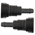 4LifetimeLines Fuel Line Quick Connect , Straight Push-On, Adapter for 1/2 in Steel to 1/2 in Nylon Tubing, Bag of 2 - 4LifetimeLines