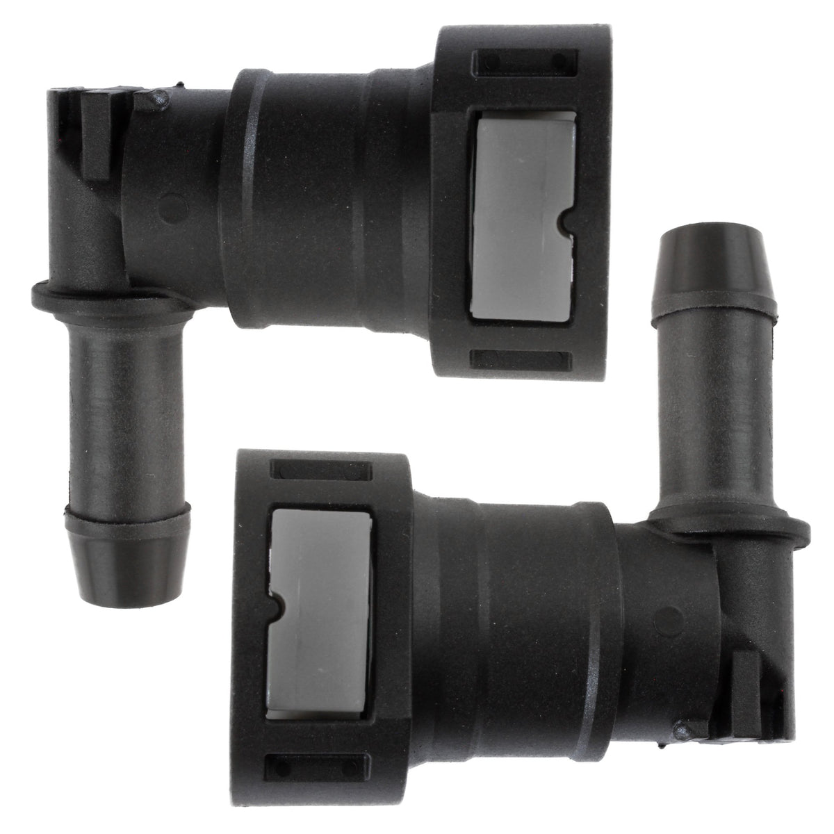 4LifetimeLines Fuel Line Quick Connect , 90 Degree Push-On, Adapter for 1/2 in Steel to 1/2 in Nylon Tubing, Bag of 2 - 4LifetimeLines