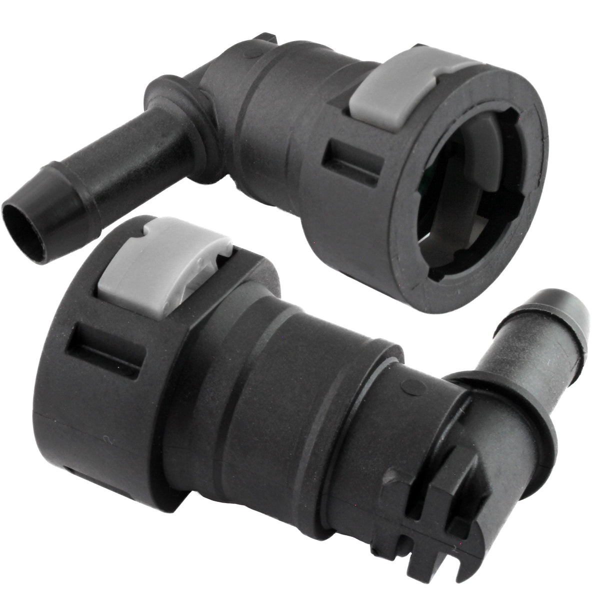 4LifetimeLines Fuel Line Quick Connect , 90 Degree Push-On, Adapter for 1/2 in Steel to 1/2 in Nylon Tubing, Bag of 2 - 4LifetimeLines