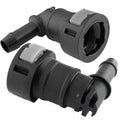 4LifetimeLines Fuel Line Quick Connect , 90 Degree Push-On, Adapter for 1/2 in Steel to 1/2 in Nylon Tubing, Bag of 2 - 4LifetimeLines
