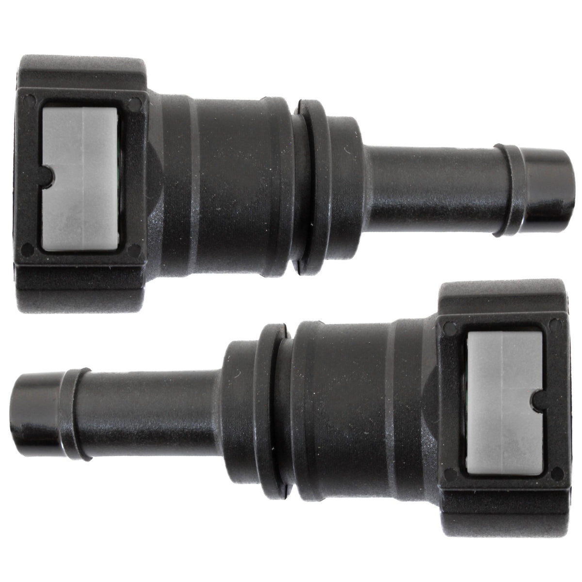 4LifetimeLines Fuel Line Quick Connect , Straight Push-On, Adapter for 12 mm Steel to 1/2 in Nylon Tubing, Bag of 2 - 4LifetimeLines