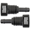 4LifetimeLines Fuel Line Quick Connect , Straight Push-On, Adapter for 12 mm Steel to 1/2 in Nylon Tubing, Bag of 2 - 4LifetimeLines