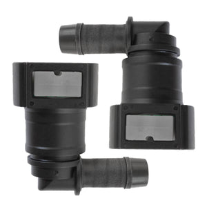 4LIFETIMELINES Fuel Line Quick Connect , 90 Degree Push-On, Adapter for 12 mm Steel to 1/2 in Nylon Tubing, Bag of 2 - 4LifetimeLines