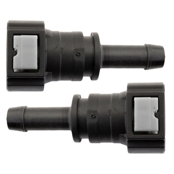 3/8" Steel to 3/8" Nylon Tubing | Straight Push-On | 2ct