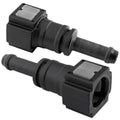 4LifetimeLines Fuel Line Quick Connect , Straight Push-On, Adapter for 1/4 in Steel to 5/16 in Nylon Tubing, Bag of 2 - 4LifetimeLines