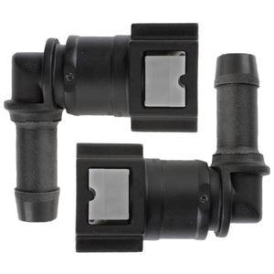 4LIFETIMELINES Fuel Line Quick Connect , 90 Degree Push-On, Adapter for 5/16 in Steel to 3/8 in Nylon Tubing, Bag of 2 - 4LifetimeLines