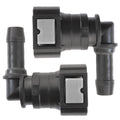 4LifetimeLines Fuel Line Quick Connect , 90 Degree Push-On, Adapter for 3/8 in Steel to 3/8 in Nylon Tubing, Bag of 2 - 4LifetimeLines