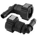 4LifetimeLines Fuel Line Quick Connect , 90 Degree Push-On, Adapter for 3/8 in Steel to 3/8 in Nylon Tubing, Bag of 2 - 4LifetimeLines