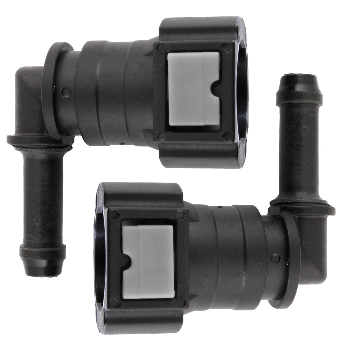 4LifetimeLines Fuel Line Quick Connect , 90 Degree Push-On, Adapter for 3/8 in Steel to 5/16 in Nylon Tubing, Bag of 2 - 4LifetimeLines