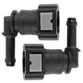 4LifetimeLines Fuel Line Quick Connect , 90 Degree Push-On, Adapter for 3/8 in Steel to 5/16 in Nylon Tubing, Bag of 2 - 4LifetimeLines