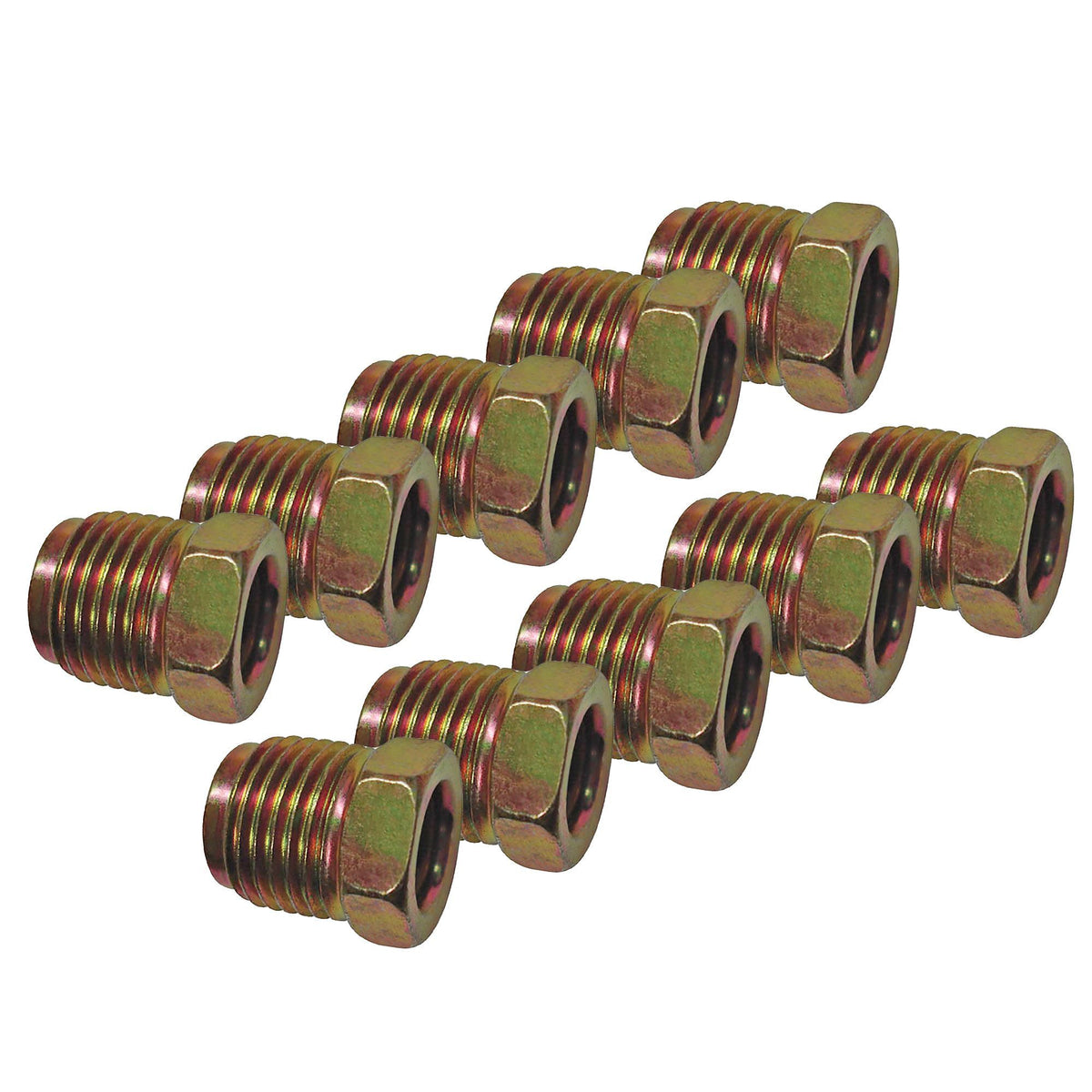 4LifetimeLines Fuel Line Steel Tube Nut 3/8 in Tube (M16x1.5 Surface Seal), Inverted Flare, Bag of 10 - 4LifetimeLines