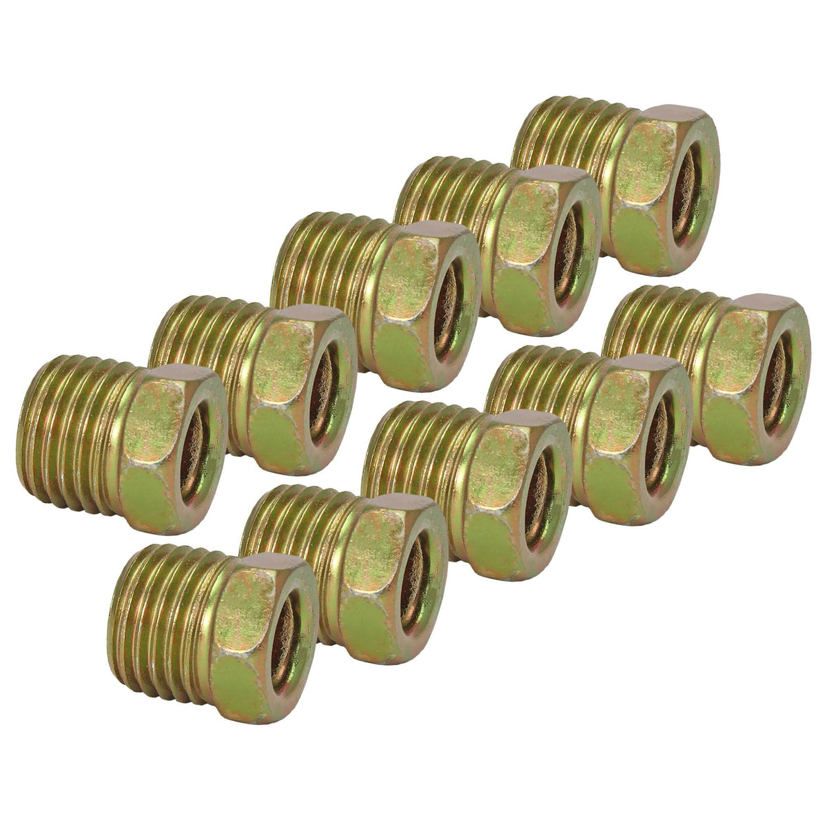 4LifetimeLines Fuel Line Steel Tube Nut 5/16 in Tube (M14x1.5 Surface Seal), Inverted Flare, Bag of 10 - 4LifetimeLines