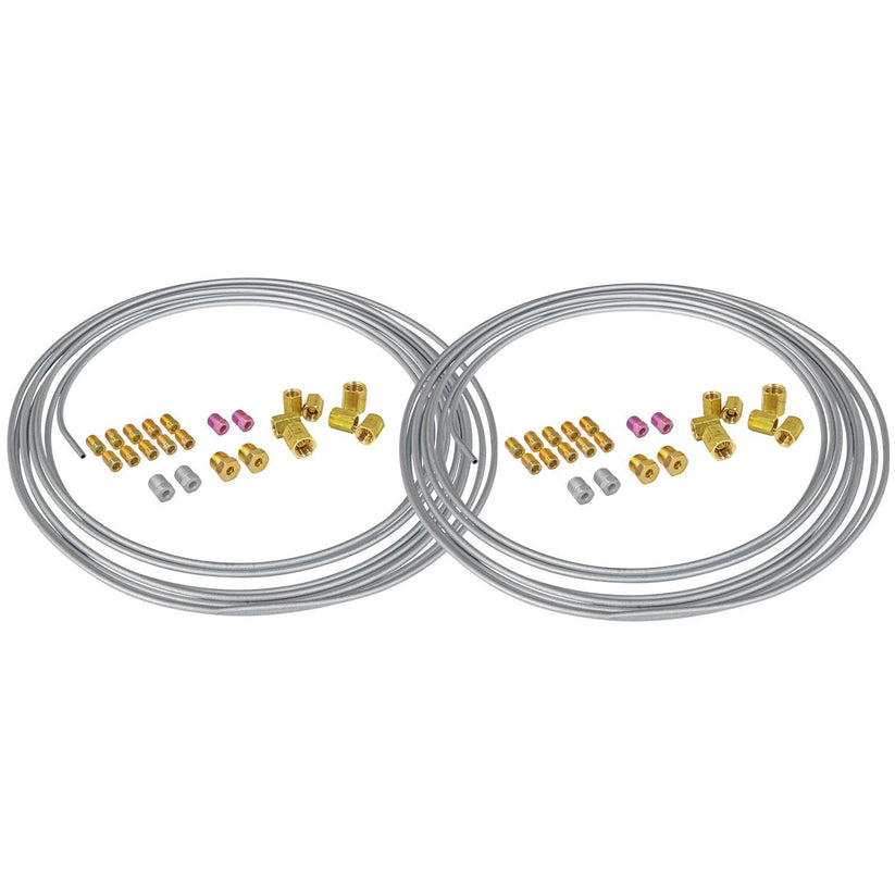 2 X 3/16" Galvanized Steel Brake Line Replacement Kits and 3/16" Union Kit - 4LifetimeLines