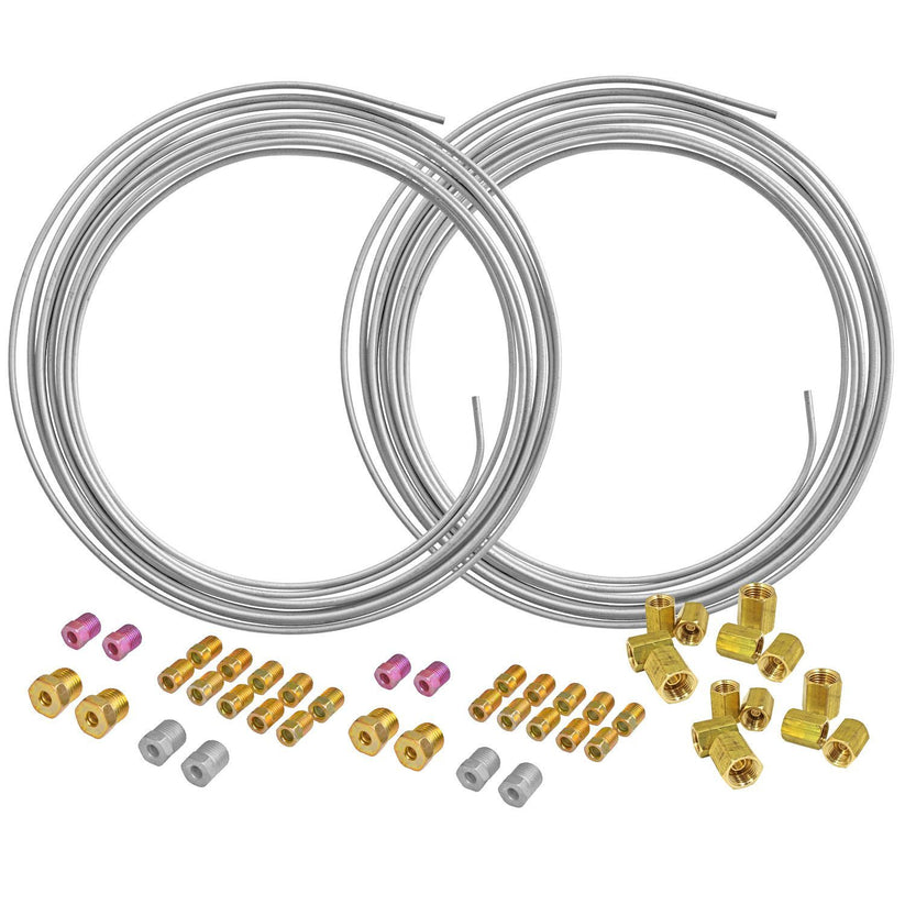 2 X 3/16" Galvanized Steel Brake Line Replacement Kits and 3/16" Union Kit - 4LifetimeLines