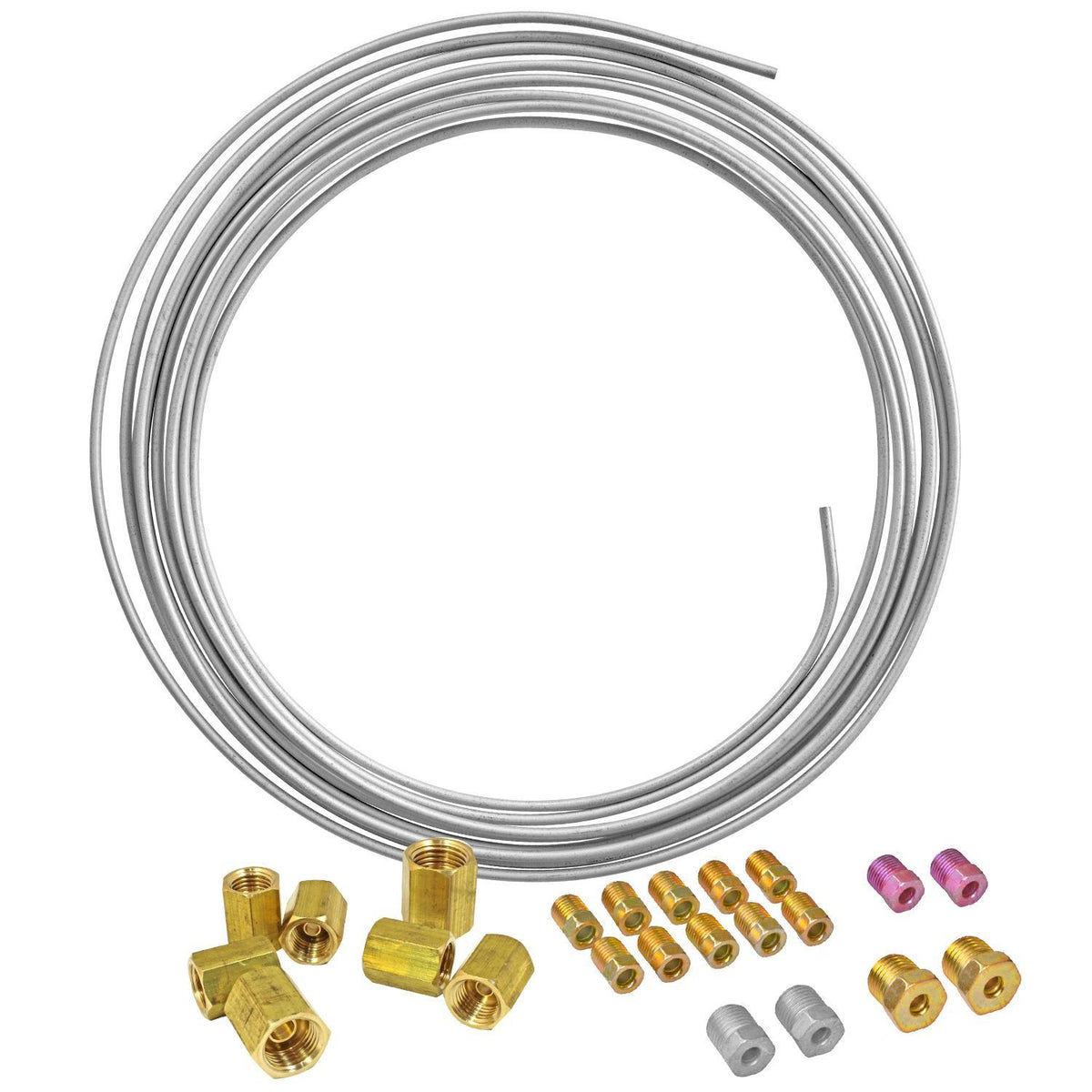 3/16" Galvanized Steel Brake Line Replacement Kit and 3/16" Union Kit - 4LifetimeLines
