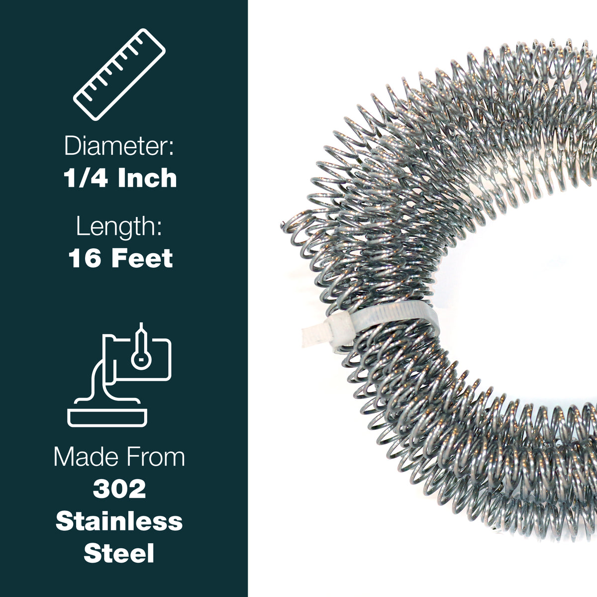 Stainless Steel Brake Line Accessory 1/4" 16' - 4LifetimeLines LTGG14-16