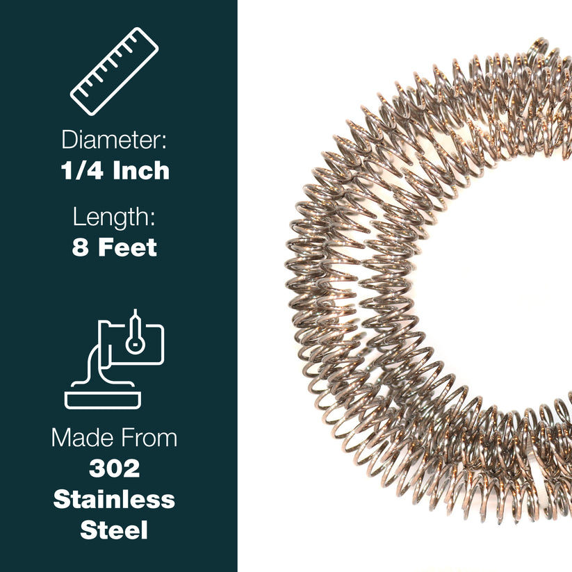 1/4" x 8 Stainless Steel Spring Gravel and Rock Guard