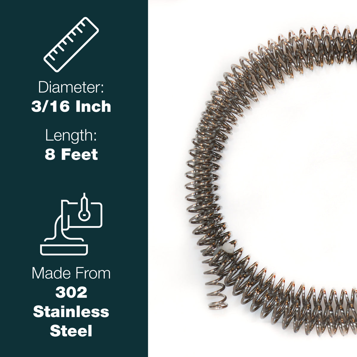 Stainless Steel Brake Line Accessory 3/16" 8' - 4LifetimeLines LTGG316-8