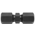 Black Oxide Coated Steel Brake Line Fitting 10mm Compression Union - 4LifetimeLines LTHPCF-10MM
