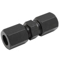 Black Oxide Coated Steel Brake Line Fitting 3/8" Compression Union - 4LifetimeLines LTHPCF38