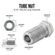 3/16" (3/8-24 Inverted) | Stainless Steel Brake Line Tube Nut | Long | 10ct - 4LifetimeLines
