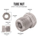 3/16" (7/16-24 Inverted) | Stainless Steel Brake Line Tube Nut | 10ct - 4LifetimeLines