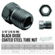 4LIFETIMELINES Brake Line Tube Nut - 3/16 (3/8-24 Inverted), Black Oxide Coated Steel, Bag of 10 - 4LifetimeLines