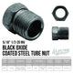 4LIFETIMELINES Brake Line Tube Nut - 5/16 (1/2-20 Inverted), Black Oxide Coated Steel, Bag of 10 - 4LifetimeLines