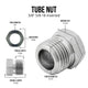 3/8" (5/8-18 Inverted) | Stainless Steel Brake Line Tube Nut | 10ct - 4LifetimeLines
