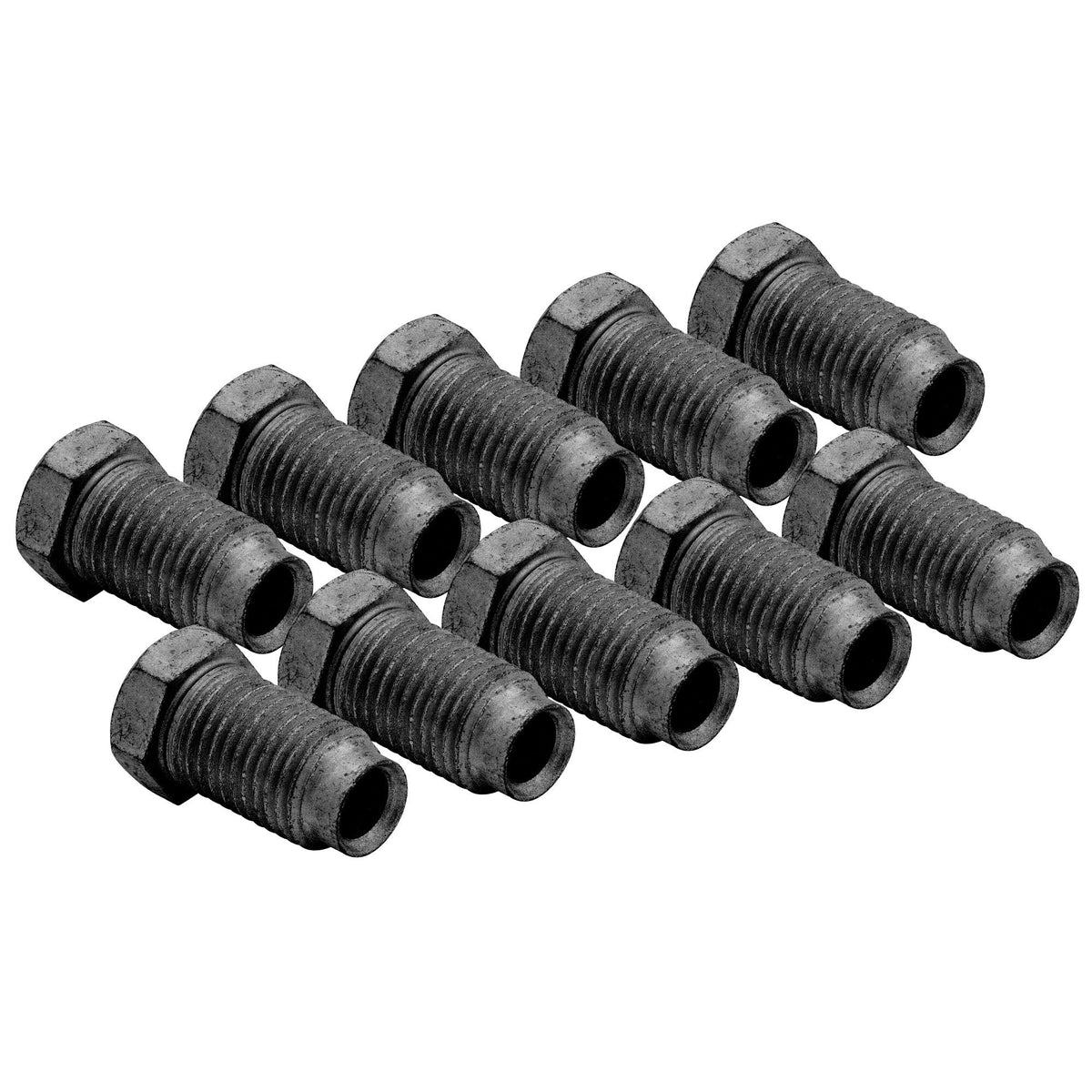 4LifetimeLines Brake Line Tube Nut - 3/16 (3/8-24 Bubble), Black Oxide Coated Steel, Bag of 10 - 4LifetimeLines