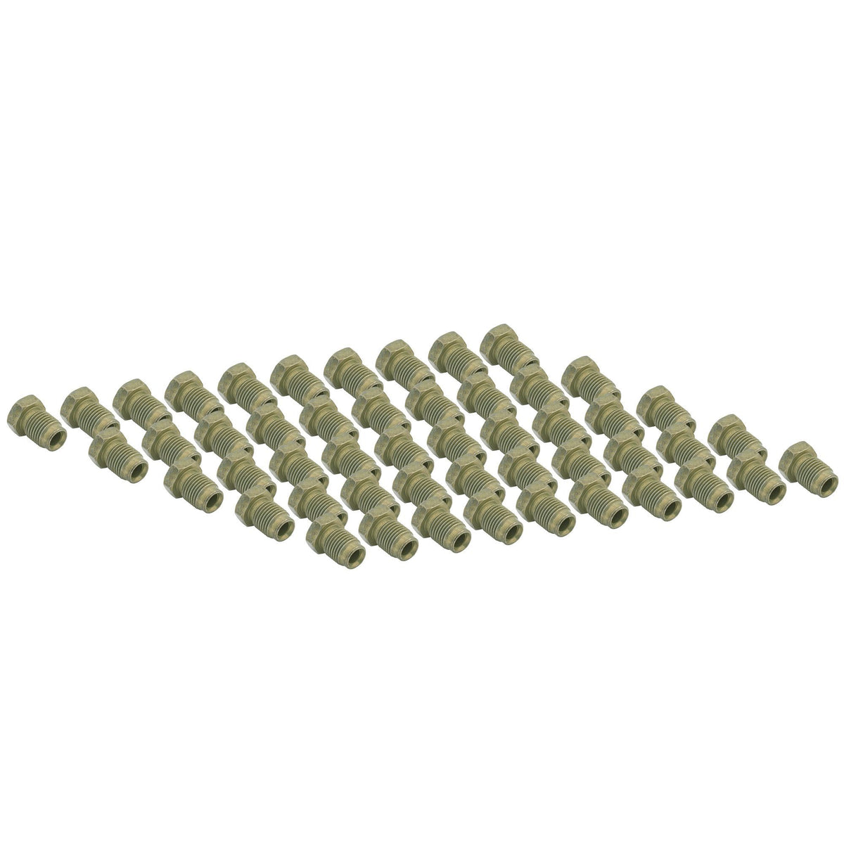 4LifetimeLines 3/16 (M10 x 1.0 Bubble) Steel Brake Line Fitting, Tube Nut, Pack of 50 - 4LifetimeLines