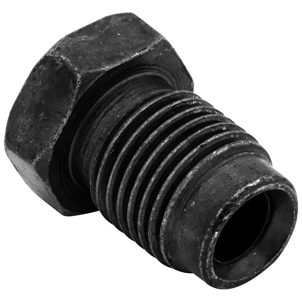 Brake Line Tube Nut - 3/16 (M10x1.0 Bubble), Black Oxide Coated Steel, Bag of 10 - 4LifetimeLines