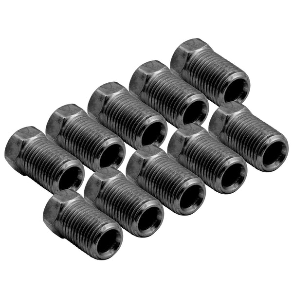 3/16" (M10x1.0 Inverted) Black Oxide Coated Steel Tube Nut | 10ct