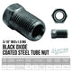 Brake Line Tube Nut - 3/16 (M10x1.0 Inverted), Black Oxide Coated Steel, Bag of 10 - 4LifetimeLines