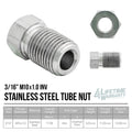 3/16" (M10x1.0 Inverted) | Tube Nut | Stainless Steel | 10ct - 4LifetimeLines