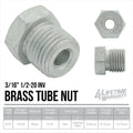 3/16" (1/2-20 Inverted) | Steel Tube Nut | 10ct - 4LifetimeLines