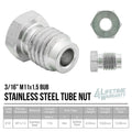 3/16" (M11x1.5 Bubble) | Tube Nut | Stainless Steel | 10ct - 4LifetimeLines