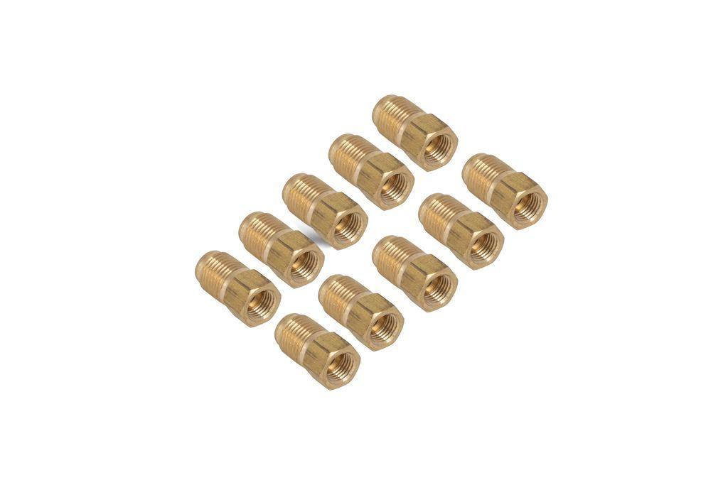 Brass Adapter | Female(3/8-24 Inverted), Male(1/2-20 Inverted) | 10ct - 4LifetimeLines