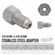 (3/8-24 Inverted)F to (3/8-24 Bubble)M | Stainless Steel Brake Line Adapter | 10ct - 4LifetimeLines